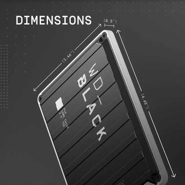 Alt view image 2 of 3 - WD 2TB BLACK P10 Game Drive for Xbox USB 3.2 Gen 1, Micro-B Model WDBA6U0020BBK-WESN Black with White Trim