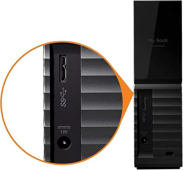 Alt view image 2 of 4 - WD My Book 18TB USB 3.0, Micro-B External Desktop Hard Drive WDBBGB0180HBK-NESN Black