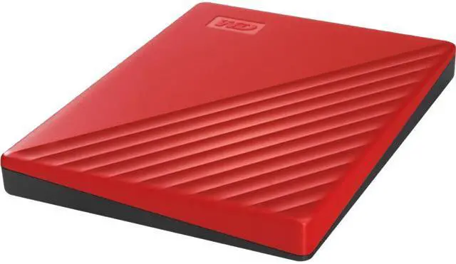 Main image of WD 2TB My Passport Portable Hard Drive USB 3.2 Gen 1 Model WDBYVG0020BRD Red