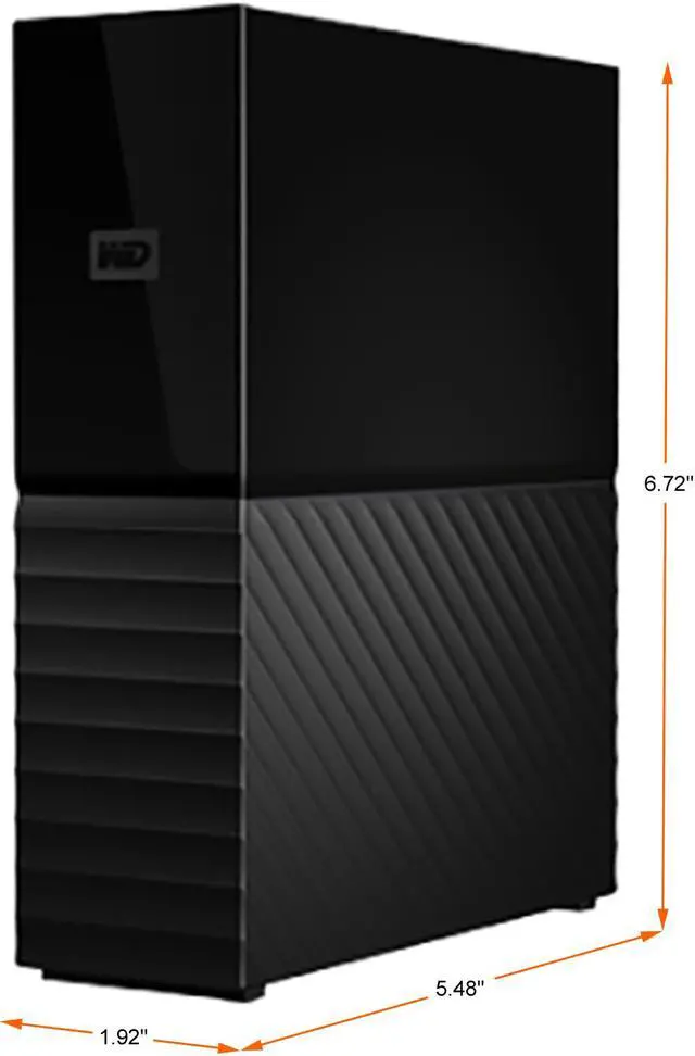 Alt view image 4 of 5 - WD My Book 12TB USB 3.2 Gen 1 External Hard Drive WDBBGB0120HBK-EESN Black