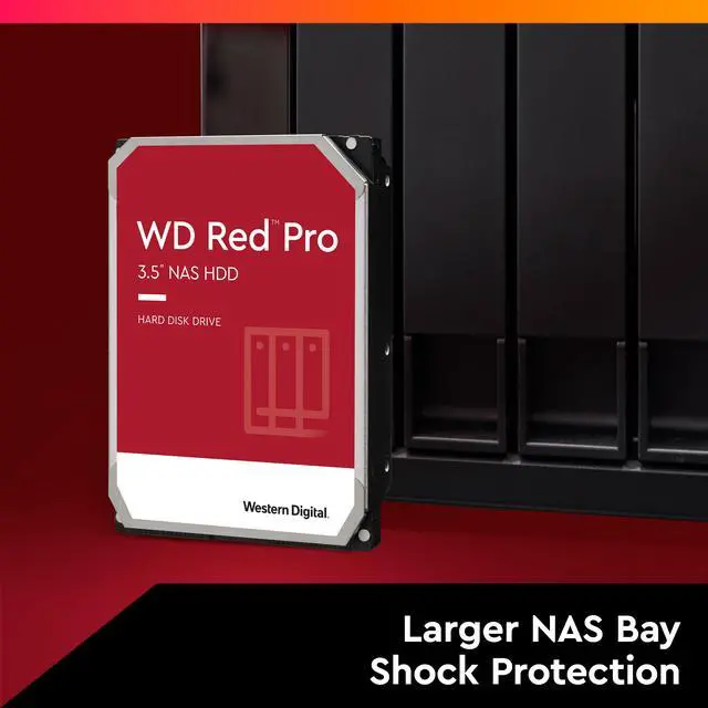 Alt view image 4 of 7 - Western Digital 22TB WD Red Pro NAS Internal Hard Drive HDD - 7200 RPM, SATA 6 Gb/s, CMR, 512 MB Cache, 3.5" - WD221KFGX