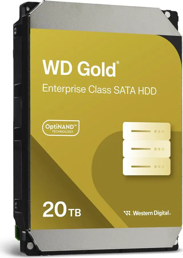 Alt view image 2 of 9 - Western Digital 20TB WD Gold Enterprise Class SATA Internal Hard Drive HDD - 7200 RPM, SATA 6 Gb/s, 512 MB Cache, 3.5" - WD202KRYZ