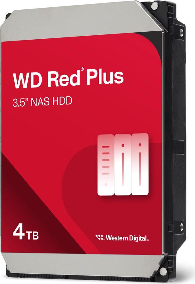Alt view image 3 of 7 - WD Red Plus 4TB NAS Hard Disk Drive - 5400 RPM Class SATA 6Gb/s, CMR, 256MB Cache, 3.5 Inch - WD40EFPX