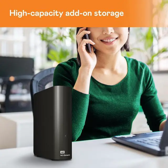 Alt view image 3 of 4 - WD Elements 22TB USB 3.0 Desktop External Hard Drive WDBWLG0220HBK-NESN Black