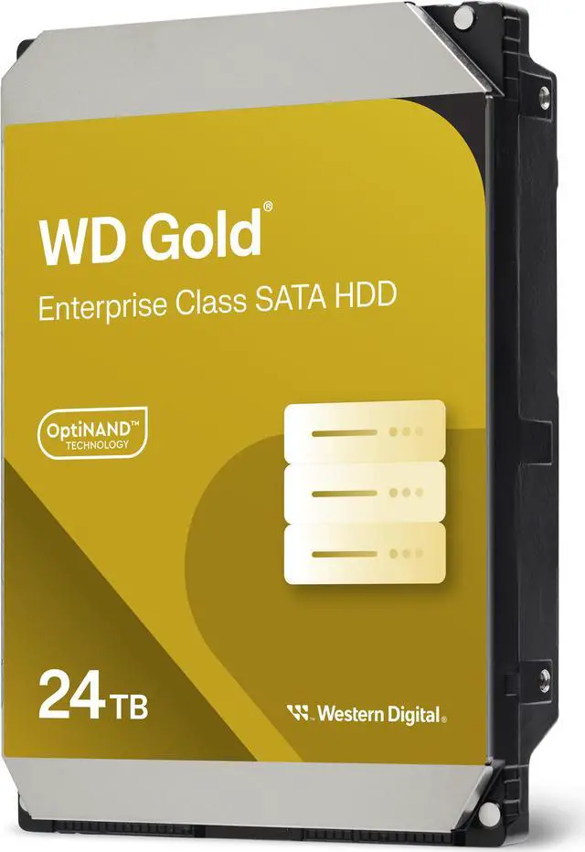 Alt view image 3 of 8 - Western Digital 24TB WD Gold Enterprise Class SATA Internal Hard Drive HDD - 7200 RPM, SATA 6 Gb/s, 512 MB Cache, 3.5" - WD241KRYZ