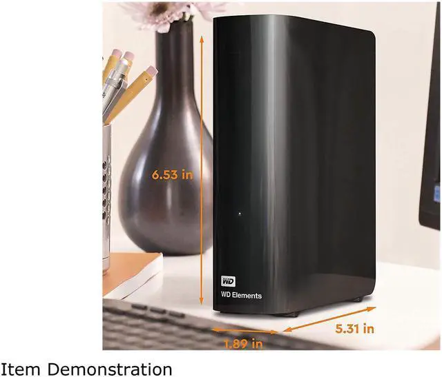 Alt view image 2 of 5 - WD Elements 24TB Desktop External Hard Drive WDBWLG0240HBK-NESN Black