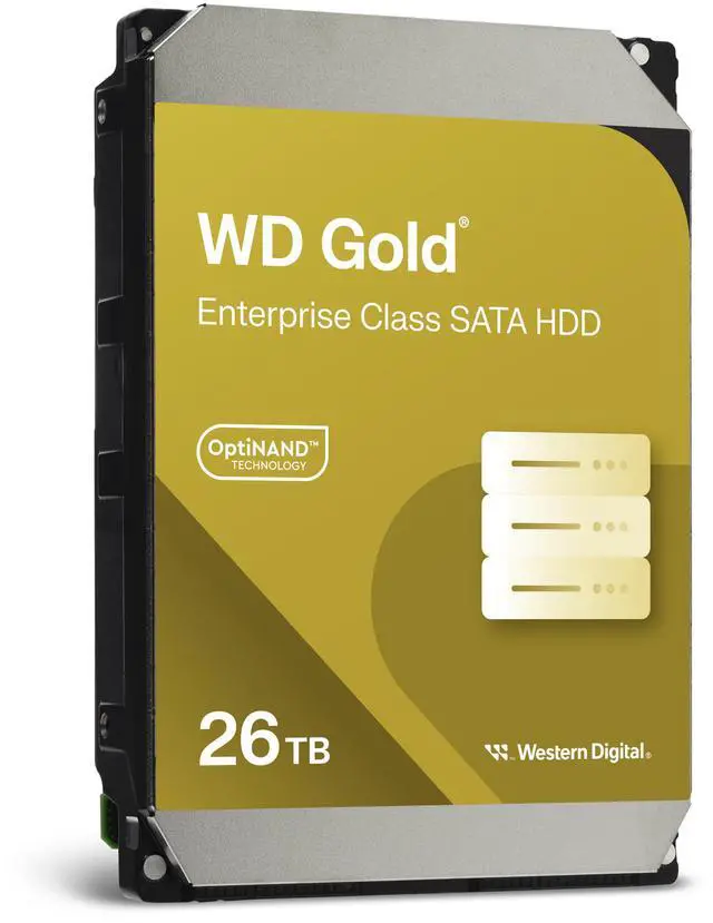 Main image of WD Gold 26TB Enterprise Class Hard Disk Drive - 7200 RPM Class SATA 6Gb/s 512MB Cache 3.5 Inch - WD261KRYZ