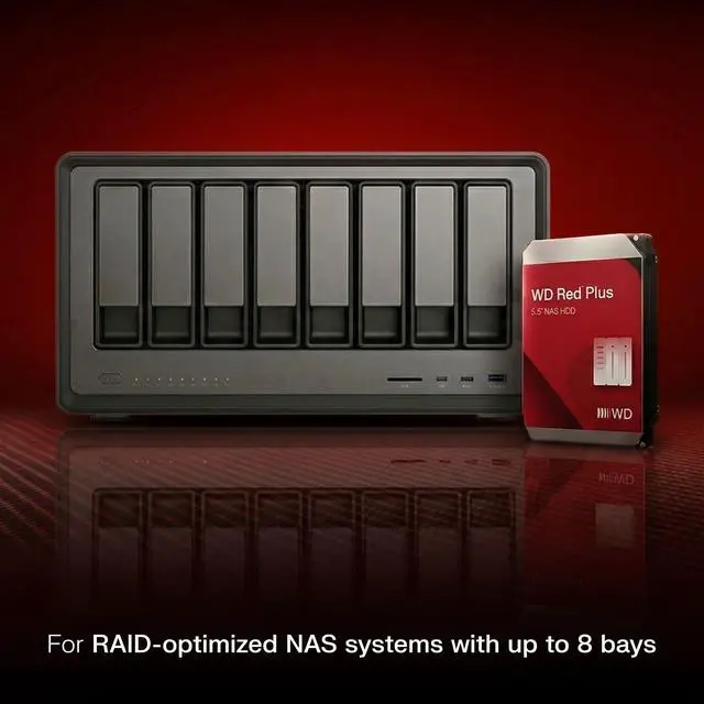 Alt view image 6 of 7 - WD Red Plus 12TB NAS Hard Disk Drive - 7200 RPM Class SATA 6Gb/s, CMR, 512MB Cache, 3.5 Inch - WD120EFGX