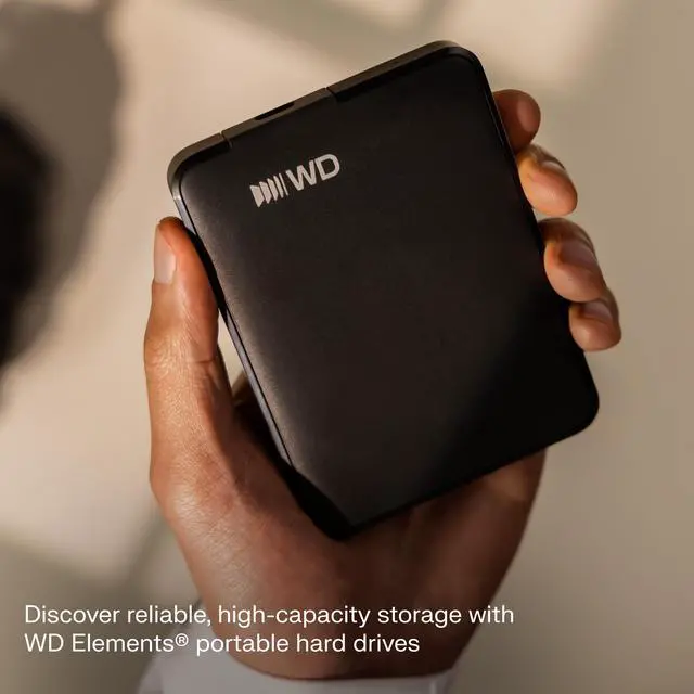 Alt view image 2 of 6 - Western Digital 2TB Elements Hard WD|WDBDTV0020BBK-WESN R USB 3.2 Gen 1/USB 3.0 (USB 2.0 compatible) Model WDBDTV0020BBK-WESN