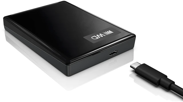 Alt view image 2 of 5 - WD 1TB My Passport Portable Storage External Hard Drive USB-C Black (WDBG6U0010BBK-WESN)