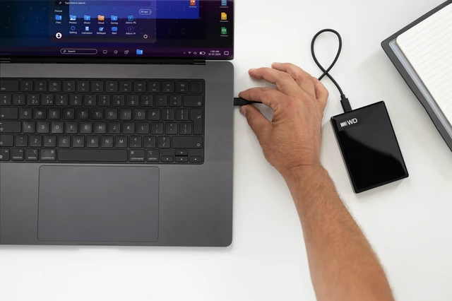 Alt view image 5 of 5 - WD 1TB My Passport Portable Storage External Hard Drive USB-C Black (WDBG6U0010BBK-WESN)