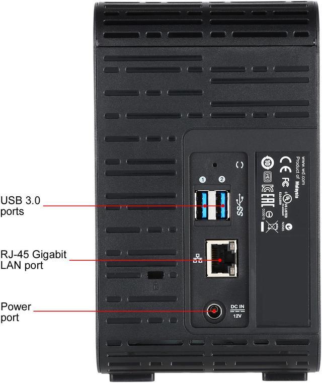 Alt view image 7 of 10 - WD Diskless My Cloud EX2 Ultra NAS - Network Attached Storage - Dual-Core Processor (WDBVBZ0000NCH-NESN)