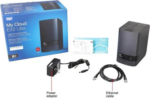 Alt view image 9 of 9 - WD 8TB My Cloud EX2 Ultra NAS - Network Attached Storage - Dual-Core Processor (WDBVBZ0080JCH-NESN)