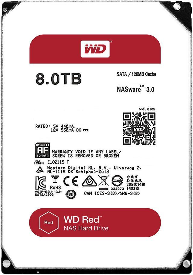 WD Red 8TB NAS Hard Disk Drive 5400 RPM 3.5