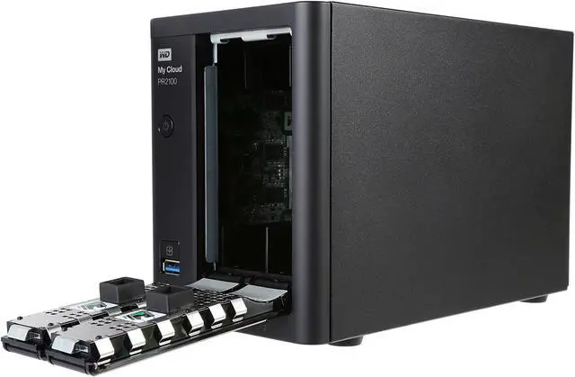 Alt view image 9 of 10 - WD 0TB My Cloud PR2100 Pro Series Diskless w/ Transcoding, NAS - Quad-core Processor & 4GB RAM (WDBBCL0000NBK-NESN)
