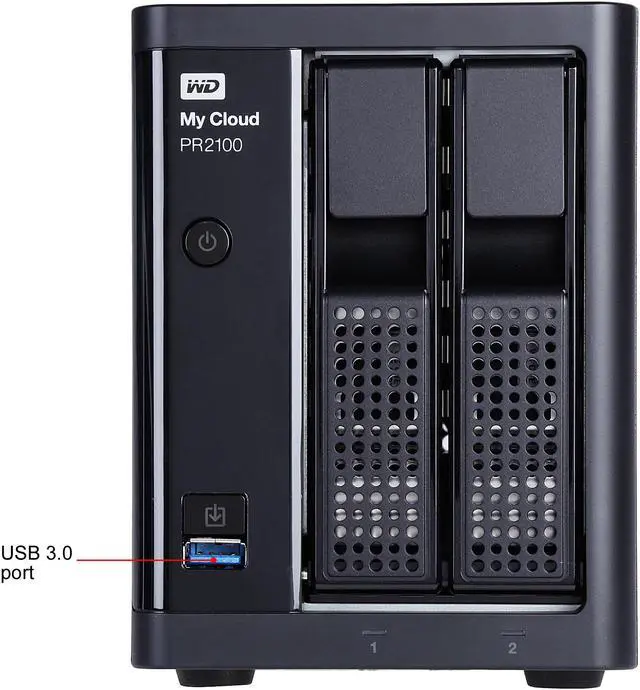 Alt view image 4 of 11 - WD 8TB My Cloud PR2100 Pro Series w/ Transcoding, NAS - Quad-core Processor & 4GB RAM (WDBBCL0080JBK-NESN)