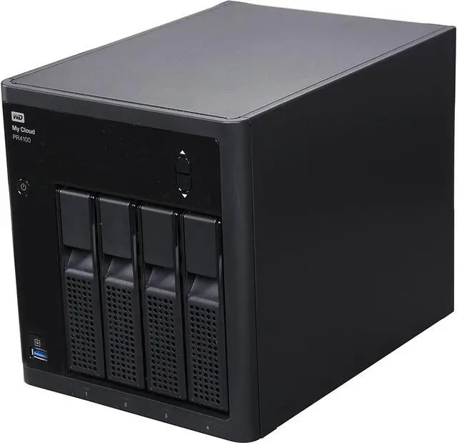 Main image of WD 24TB My Cloud PR4100 Pro Series Media Server w/ Transcoding for Mac/PC & iOS/Android, NAS (WDBNFA0240KBK-NESN)