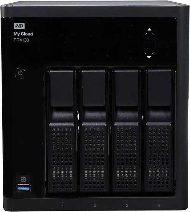 Alt view image 2 of 6 - WD 24TB My Cloud PR4100 Pro Series Media Server w/ Transcoding for Mac/PC & iOS/Android, NAS (WDBNFA0240KBK-NESN)