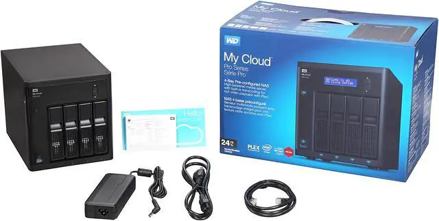 Alt view image 6 of 6 - WD 24TB My Cloud PR4100 Pro Series Media Server w/ Transcoding for Mac/PC & iOS/Android, NAS (WDBNFA0240KBK-NESN)