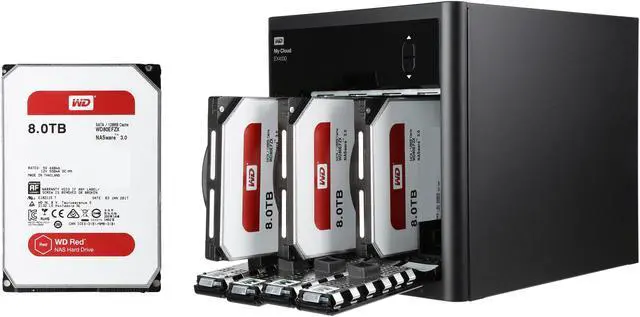Alt view image 9 of 10 - WD 32TB My Cloud EX4100 Expert Series for Mac/PC & iOS/Android - NAS (WDBWZE0320KBK-NESN)