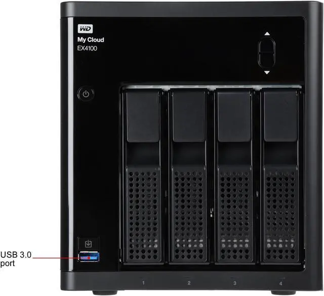 Alt view image 4 of 10 - WD 32TB My Cloud EX4100 Expert Series for Mac/PC & iOS/Android - NAS (WDBWZE0320KBK-NESN)