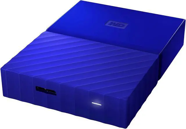 Alt view image 2 of 4 - WD 4TB My Passport Portable Hard Drive USB 3.0 Model WDBYFT0040BBL-WESN Blue