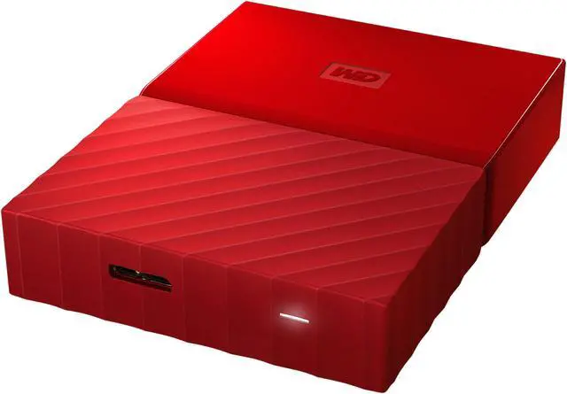 Alt view image 2 of 4 - WD 2TB My Passport Portable Hard Drive USB 3.0 Model WDBYFT0020BRD-WESN Red