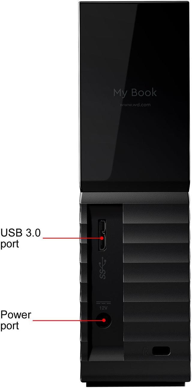 Alt view image 4 of 11 - WD My Book 4TB Desktop External Hard Drive for Windows/Mac/Laptop, USB 3.0 Black (WDBBGB0040HBK-NESN)