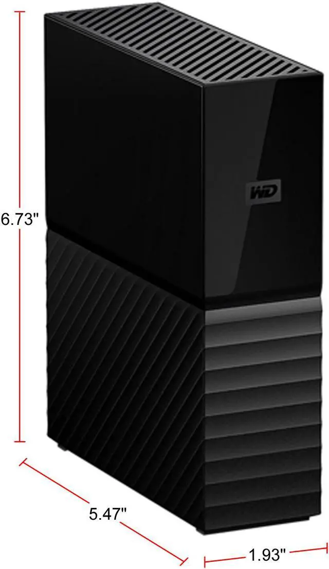 Alt view image 8 of 10 - WD My Book 8TB Desktop External Hard Drive for Windows/Mac/Laptop, USB 3.0 Black (WDBBGB0080HBK-NESN)