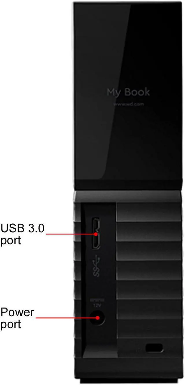 Alt view image 4 of 10 - WD My Book 8TB Desktop External Hard Drive for Windows/Mac/Laptop, USB 3.0 Black (WDBBGB0080HBK-NESN)