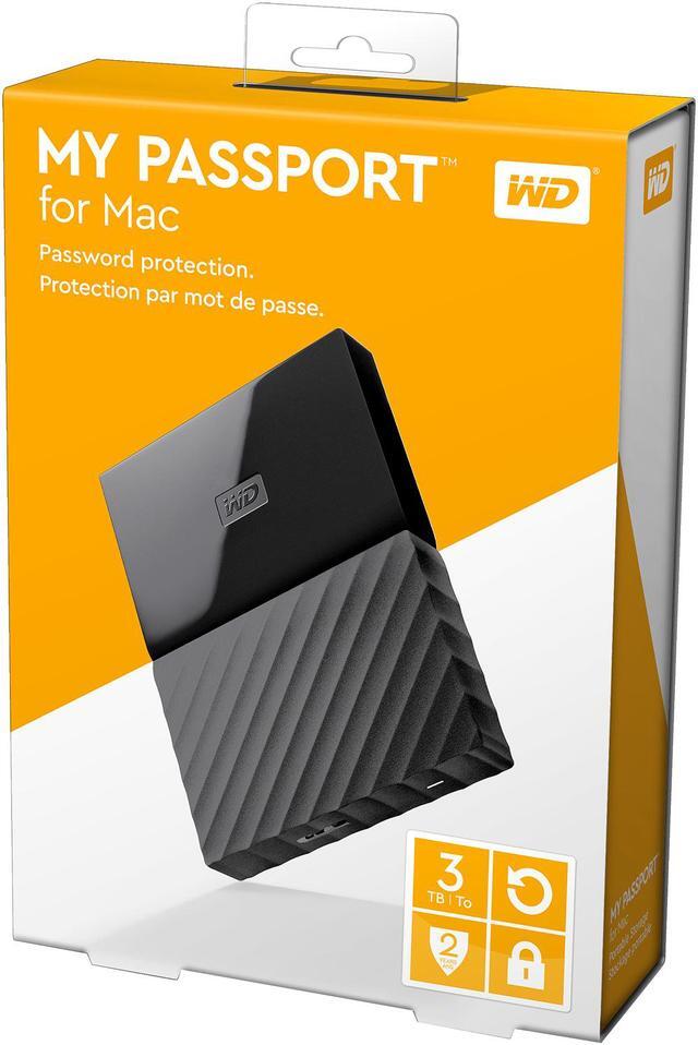 Alt view image 8 of 8 - WD My Passport for Mac 3TB USB 3.0 Portable Storage Model WDBP6A0030BBK-WESN