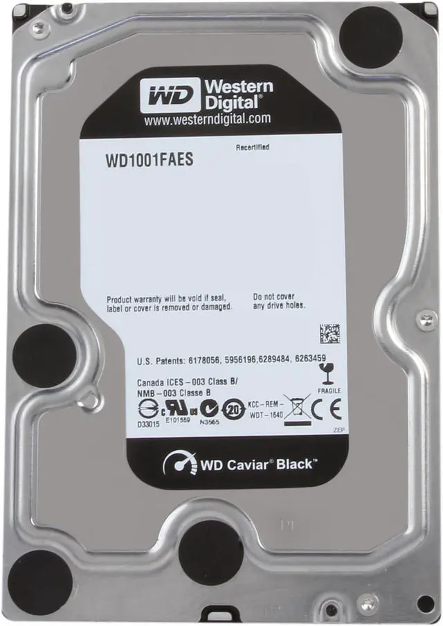 Alt view image 2 of 4 - Western Digital Black WD1001FAES 1TB 7200 RPM 64MB Cache SATA 3.0Gb/s 3.5" Internal Hard Drive Bare Drive