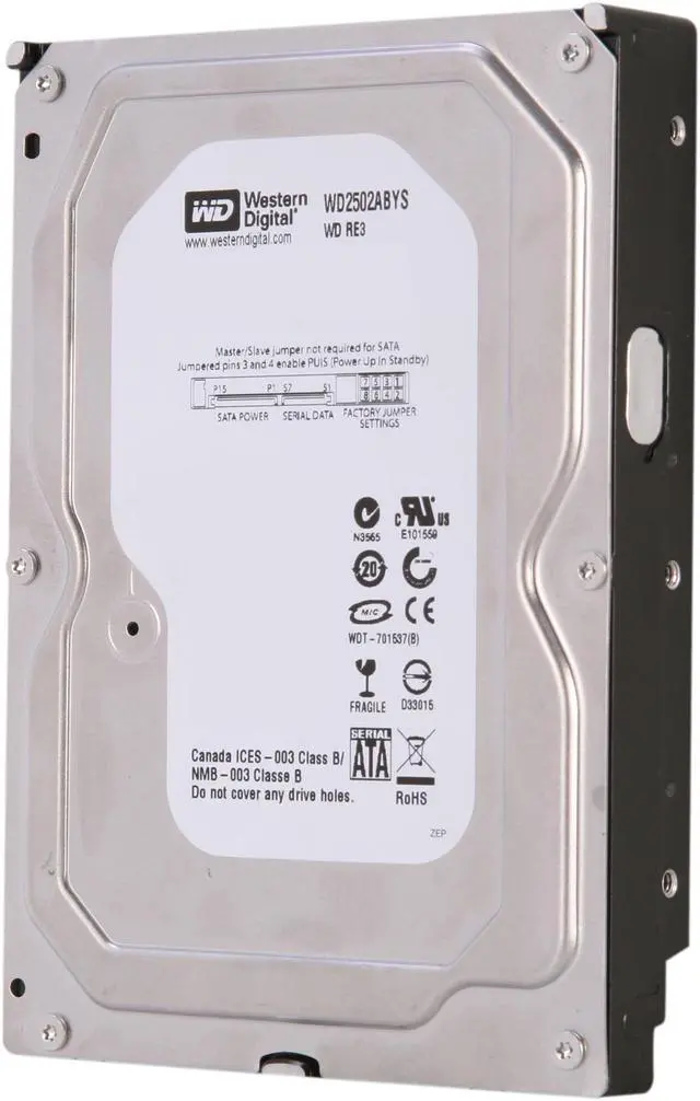 Main image of WD RE3 WD2502ABYS 250GB 7200 RPM 16MB Cache SATA 3.0Gb/s 3.5" Internal Hard Drive Bare Drive