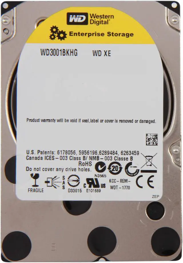 Alt view image 2 of 4 - Western Digital XE WD3001BKHG 300GB 10000 RPM 32MB Cache SAS 6Gb/s 2.5" Internal Enterprise Hard Drive Bare Drive