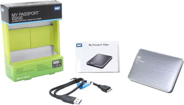Alt view image 5 of 6 - WD 500GB My Passport Edge Portable Hard Drive USB 3.0 Model WDBK6Z5000ATT-NESN Black