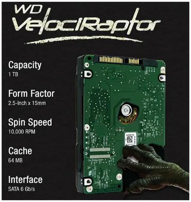 Alt view image 5 of 7 - Western Digital WD VelociRaptor WD1000CHTZ 1TB 10000 RPM 64MB Cache SATA 6.0Gb/s 2.5" Enterprise Hard Drive Bare Drive