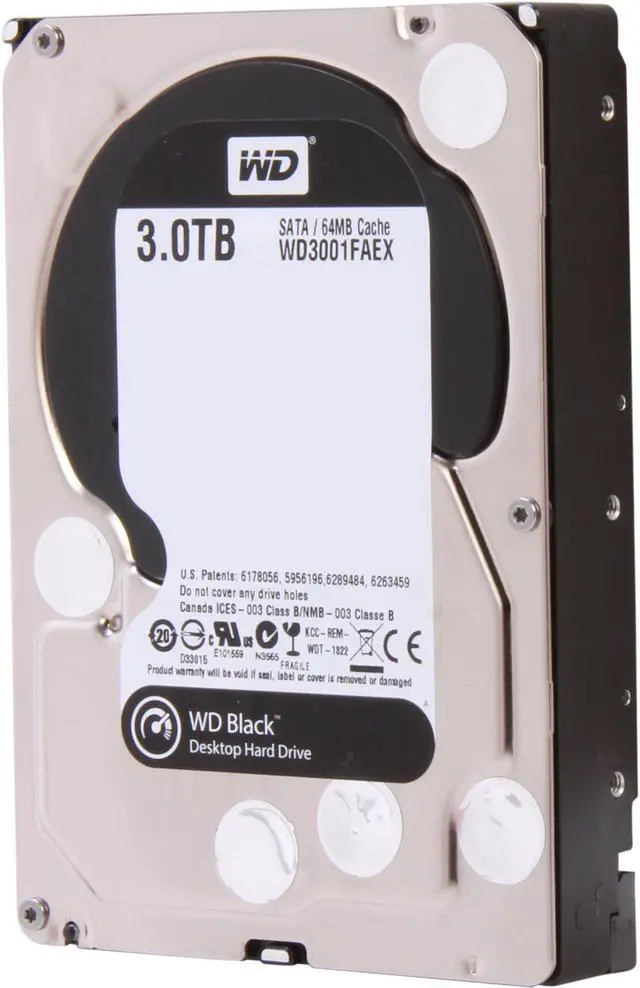 Alt view image 2 of 6 - WD Black 3TB Performance Desktop Hard Disk Drive - 7200 RPM SATA 6 Gb/s 64MB Cache 3.5 Inch - WD3001FAEX