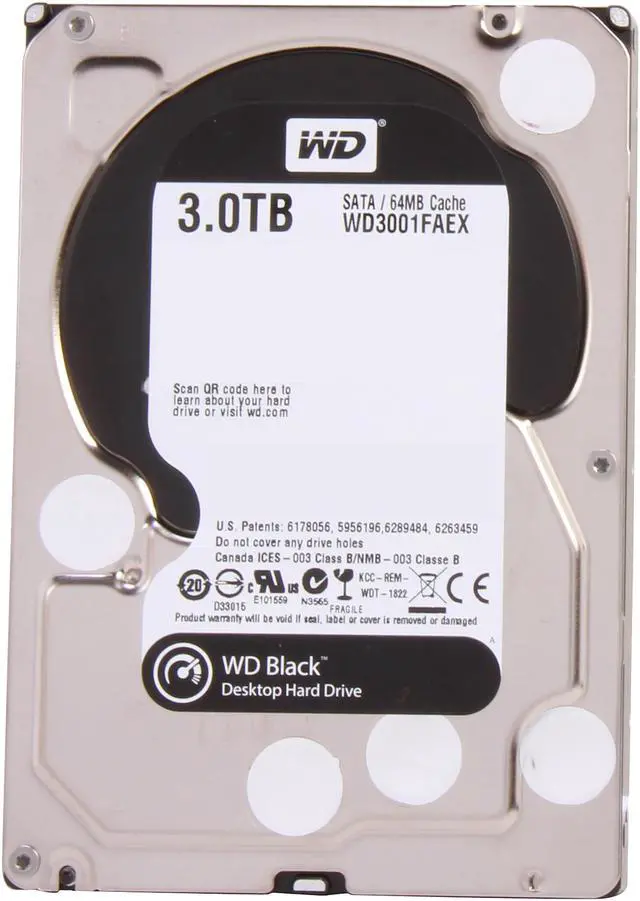 Alt view image 3 of 6 - WD Black 3TB Performance Desktop Hard Disk Drive - 7200 RPM SATA 6 Gb/s 64MB Cache 3.5 Inch - WD3001FAEX