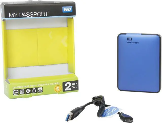 Alt view image 5 of 5 - WD 2TB My Passport Essential External Hard Drive USB 3.0 Model WDBY8L0020BBL-NESN Blue