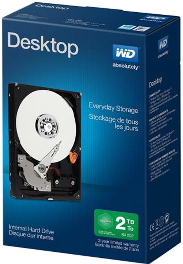 WD Desktop Mainstream WDBH2D0020HNC-NRSN 2TB IntelliPower 64MB Cache SATA  6.0Gb/s 3.5 Internal Hard Drive Retail Kit