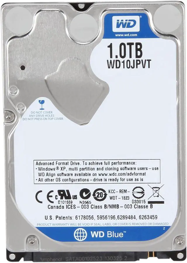 Alt view image 3 of 5 - WD Laptop Mainstream WDBMYH0010BNC-NRSN 1TB 5400 RPM 8MB Cache SATA 3.0Gb/s 2.5" Internal Hard Drive Retail Kit