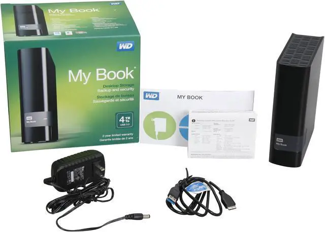 Alt view image 5 of 5 - WD 4TB My Book Desktop External Hard Drive - USB 3.0 - WDBFJK0040HBK-NESN