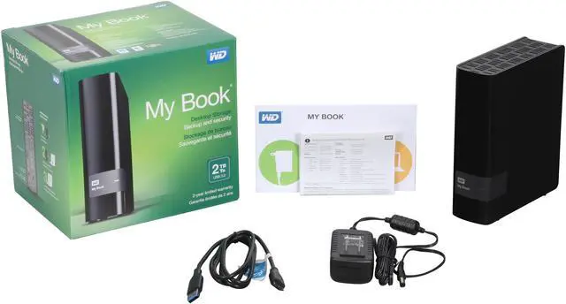 Alt view image 6 of 6 - WD 2TB My Book Desktop External Hard Drive - USB 3.0 - WDBFJK0020HBK-NESN