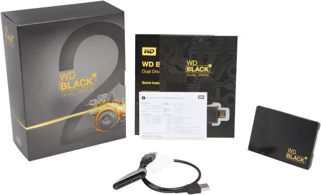 Alt view image 7 of 6 - WD Black² Dual Drive 2.5" 120 GB SSD + 1 TB HDD Kit WD1001X06XDTL