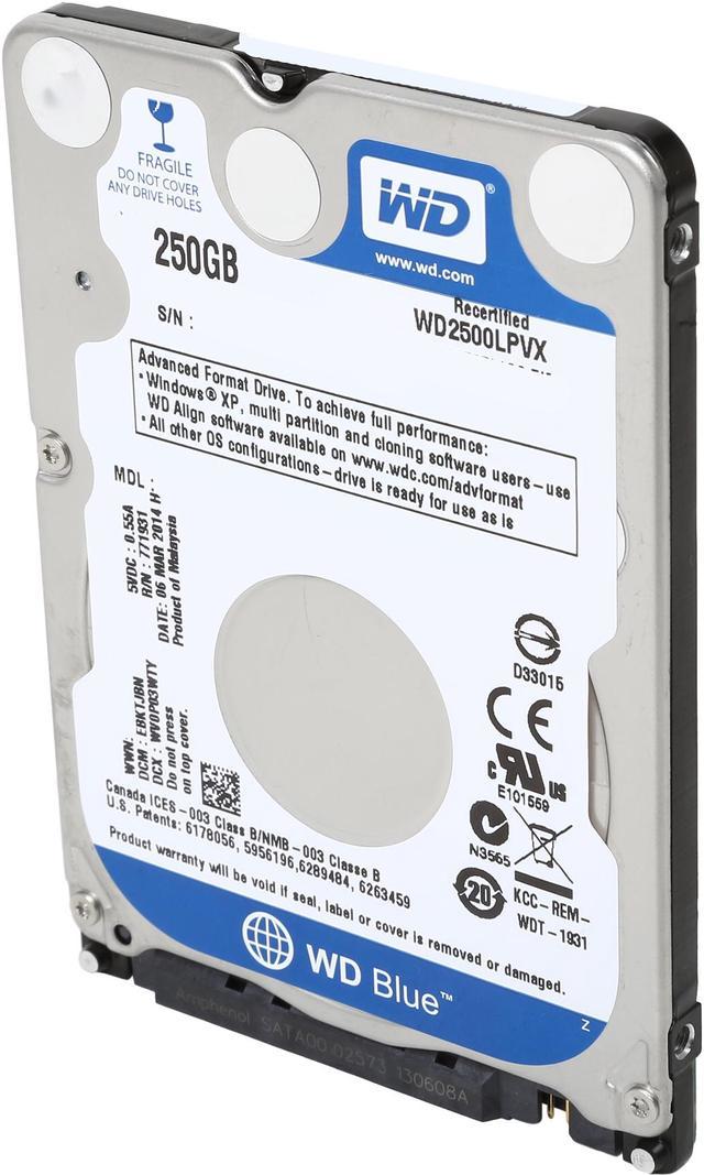 WD Blue WD2500LPVX 250GB 5400 RPM 8MB Cache SATA 6.0Gb/s 2.5