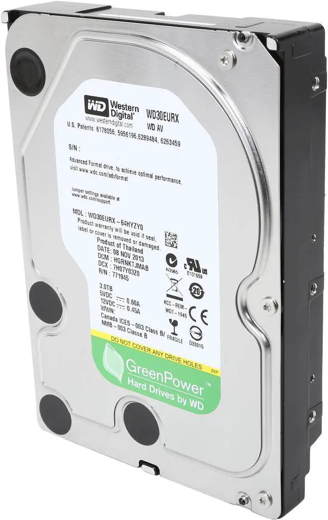 【希少品/使用時間 小】DIGA換装用 3TB HDD WD30EURX 希少品/使用時間 小】DIGA換装用 3TB HDD WD30EURX 希少品/使用