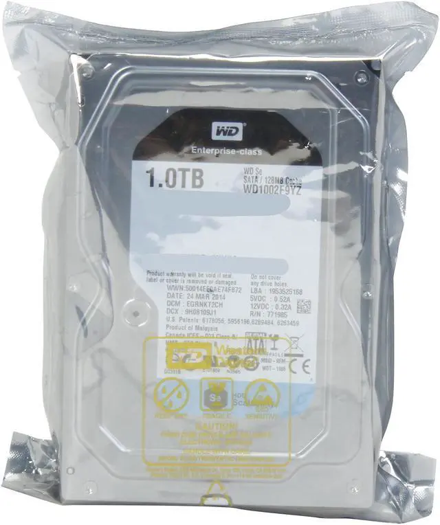 Alt view image 6 of 6 - WD Se WD1002F9YZ 1TB 7200 RPM 128MB Cache SATA 6.0Gb/s 3.5" Enterprise Hard Drive Bare Drive