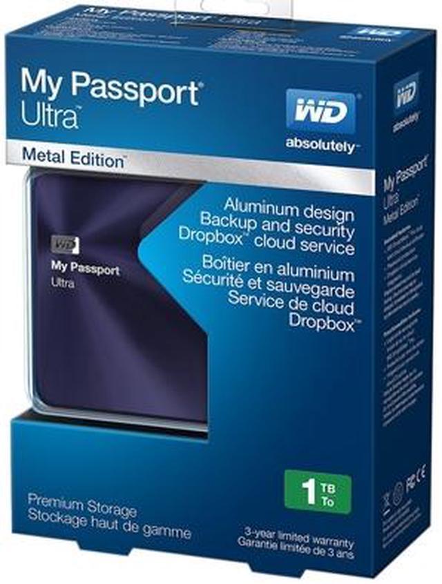 Alt view image 6 of 13 - WD 1TB Blue-Black My Passport Ultra Metal Edition Portable External Hard Drive - USB 3.0 - WDBTYH0010BBA-NESN