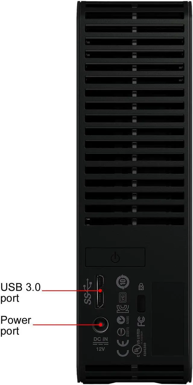 Alt view image 5 of 7 - WD Elements 4TB USB 3.0 Desktop External Hard Drive WDBWLG0040HBK-NESN Black