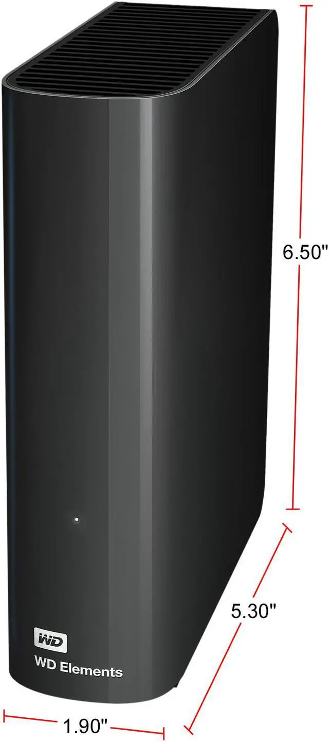 Alt view image 7 of 7 - WD Elements 4TB USB 3.0 Desktop External Hard Drive WDBWLG0040HBK-NESN Black